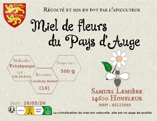 [CR-P-500] Miel de Printemps 500g de Coudray-Rabut