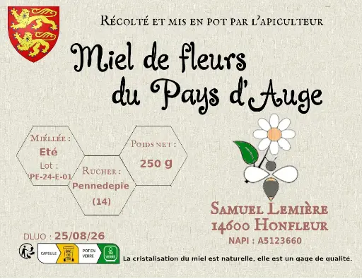 [PE-E-250] Miel Eté 250g de Pennedepie